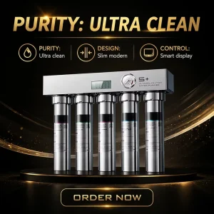 5 Stage Multi Filter Ultrafiltration Tankless Self Cleaning Stainless Steel Manual Energy Saving Water Purifier 1200 GPD Filter