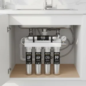 5 Stage Water Filter Wall Mounted PP Activated Carbon Countertop Undersink UF Water Filtration System for Homes