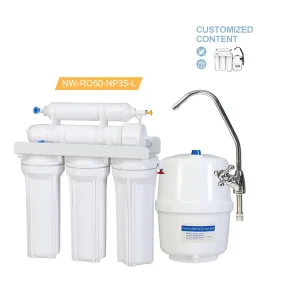 5 Stages Reverse Osmosis Home with Fine Filtration & Scale Inhibition Undersink Hot Cold Water Purifier for Home Drinking