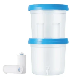 5.3Gal BPA Free PP Off Grid Usable Gravity Fed Water Purifier Bucket with Washable Ceramic UF Membrane Filters