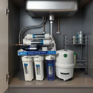 50 Gallon 185 Liter 5 Stage Reverse Osmosis Water Purifier Machine with PP UDF CTO RO T33 Filters