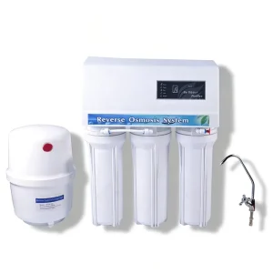 50-Gallon 5-Stage RO Under-Sink Water Purification System, White Food-Grade Plastic, Household and Hotel Use