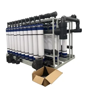 500 L/H Reverse Osmosis Desalination Ultrafiltration Water Treatment System with PLC Motor