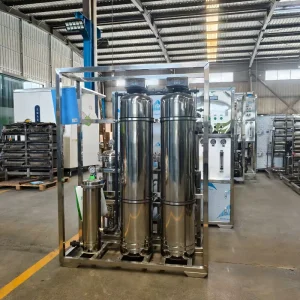 500L/H Industrial RO Water Treatment System PLC Pump Engine Motor 97% Desalting Rate Automatic Operation Factory Use