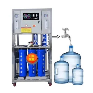 500L Household Reverse Osmosis Water Treatment System Pump Motor Automatic Control for Well Water Mineral Water Manufacturing