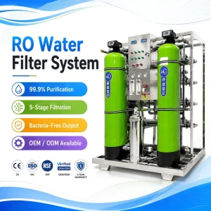 500LPH 1000LPH Water Filtration Treatment Machinery Water Purification System Reverse Osmosis Water Filter System