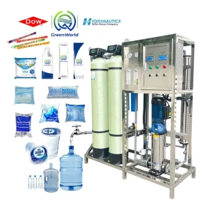 500LPH Automatic Water Purification System Drinking Water Bottling Plant