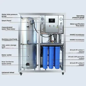 500LPH Large Flow Reverse Osmosis Industrial Water Purifier Efficient Plasma Water Treatment Equipment Price for Purification