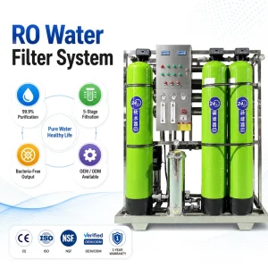 500LPH Reverse Osmosis System for Water Treatment Automatic Water Purification Machine Drinking Water Treatment Plant