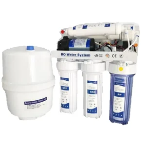 50GPD 7-Stage Commercial RO Water Purifier with PP Filter System and Pump for Home Drinking Water