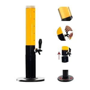 5L Large Capacity Plastic Beer Tower Dispenser Tabletop Commercial Bar Accessories Beverage Tower Drink Tap Giraffe Dispenser