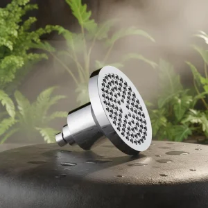 6 Inch Modern Top Spray Chrome Rain Pattern ABS Plastic Shower Head for Bathroom Chloride Removal Beauty on Skin