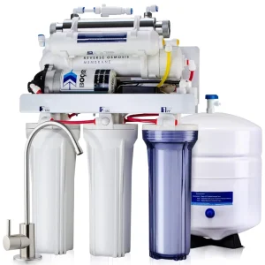 6-Stage 300 GPD Under-Sink Reverse Osmosis Drinking Water Filtration System with Booster Pump and UV Filter