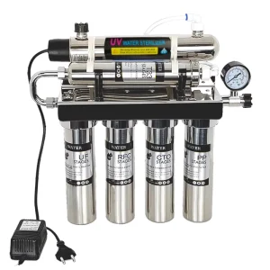 6 Stage Activated Carbon Under Sink Tankless Stainless Steel Kitchen Water Purifier Manual Ultrafiltration UV System Water Water