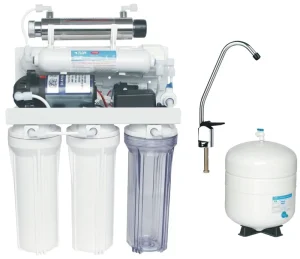 6 Stage Reverse Osmosis Under Sink Water Filter RO Purifier Faucet Tap Water Filter with UV for Kitchen Use