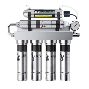 6-Stage UV Water Filter with Magnet and Mineral Filter, Household Sink Purifier for Outdoor and Home Drinking