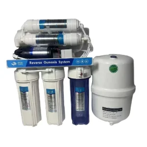 6 Stage Under Sink RO Reverse Osmosis Water Filtration System with UV Light and Storage Tank for Home Use