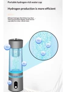 6000ppb Hydrogen Water Bottle Generator SPE PEM Technology 3000 6000 PPB Portable Rechargeable Water Ionizer Hydrogen Water Cup