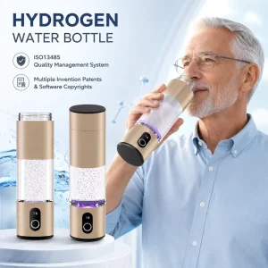 6000ppb PEM SPE Hydrogen Water Bottle Portable Molecular Hydrogen Generator for Fitness and Spa Use