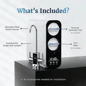 600G Smart Tankless Electric RO Under Sink Reverse Osmosis Water Filter LED Display Plastic Construction for Household Hotel Use