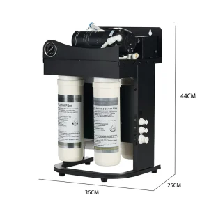 600GPD Tankless Electric 4 Stage Reverse Osmosis Water Filter System with Plastic Filtration for Homes, Hotels, and Outdoor Use