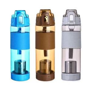 650ml Alkaline Water Bottle for Outdoor and Car Use pH 8-9.5 BPA-Free Portable Nano 7-Stage Filter Water Flask