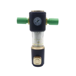 6T/H Whole House Water Pre-Filter System Reusable Spin-Down Sediment Filter Stainless Steel 40 Micron Mesh Automatic Backwash