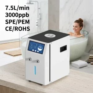 7.5 L/min High-Flow Hydrogen Bath Machine SPE PEM High-Purity Hydrogen Water Spa Generator H2 Bubble Bath Device Factory