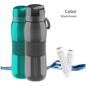 750ml 25oz Tritan Water Bottle with Alkaline Water Filter Straw for Outdoor Camping Travel Running Climbing and Cycling