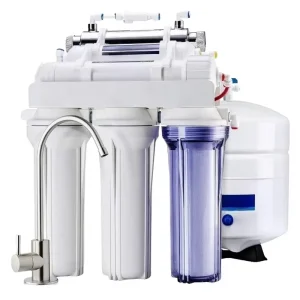 75GPD Under Sink 6 Stage Reverse Osmosis RO Drinking Water Purifier UV Filter Hotel Household Use Self Cleaning Smart Faucet