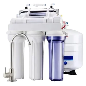 75GPD Under-Sink 6-Stage Reverse Osmosis Water Purifier with UV Filter for Hotel and Household Use Self-Cleaning Smart Faucet