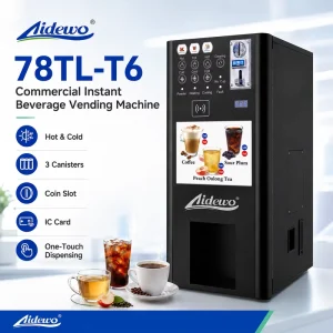 78TL-T6 Commercial Hot and Cold Coffee, Chocolate, and Cappuccino Vending Machine, OEM
