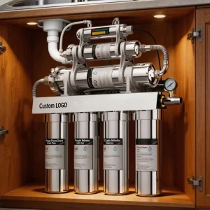 8-Stage RO Reverse Osmosis Stainless Steel UV Ultrafiltration 600 GPD Under-Sink Filtration System