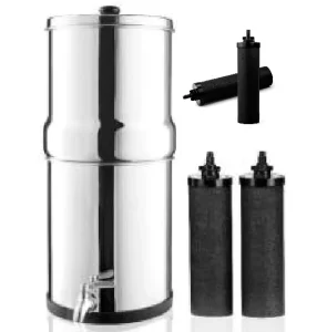8.5L Stainless Steel Clean Water Bucket Outdoor Camping Gravity Filter Water Purifier Set Model S24072308