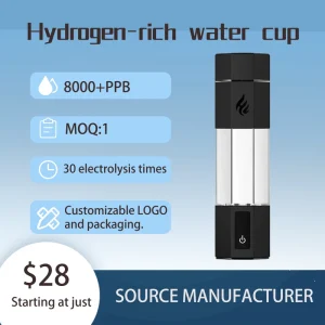 8000+ ppb Hydrogen Water Generator Factory Direct Supply 300ml Capacity 30 Electrolysis Cycles