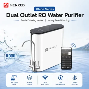 800G Smart Dual Outlet Under Sink RO Water Purifier 0.0001μm Reverse Osmosis Drinking Water Filter System with WIFI