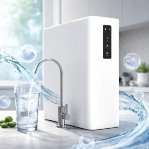 800G Tankless Reverse Osmosis Water Purification System Under Sink RO Water Filter 4-Stage Filtration