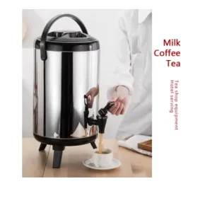 8L Portable Commercial Stainless Steel Milk Tea Insulation Barrel Drink Dispenser