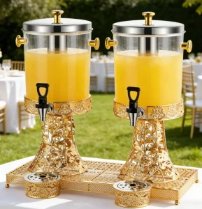 8L Stainless Steel European Style Ice-Cooled Self-Service Beverage and Juice Dispenser