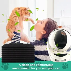 8Pcs Carbon Filters Compatible With LR 3 0.5in Replacement Activated Charcoal Filters for Litter Box