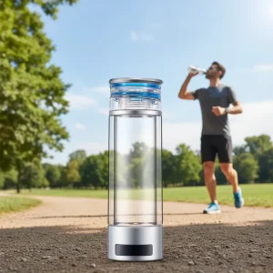 9000ppb Hydrogen Rich Water Ionizer Bottle SPE PEM Tech Portable H2 Generator for Office Gym Travel