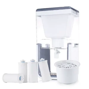 99.9999% Bacteria Removal 6.6 Gallon Portable Gravity-Fed Water Purifier Ceramic Filter Cartridges Household Outdoor RV Use