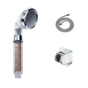 ABS Chrome Water Saving High Pressure Shower Head Handheld Filter Shower Head Set With Hose and Holder for Bathroom