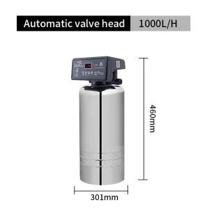 AUTO 1200L Portable 304 Stainless Steel Water Softener Custom Flow Rate Water Saving Energy Efficient 3 Stage Household Outdoor