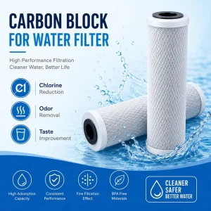 Activated Carbon Block Filter Media for Drinking Water Treatment RO System Household Water Purifier Cartridge Supply