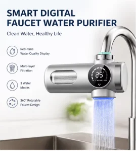 Activated Carbon Faucet Water Purifier for Home Kitchen Digital Screen Tap Water Filter