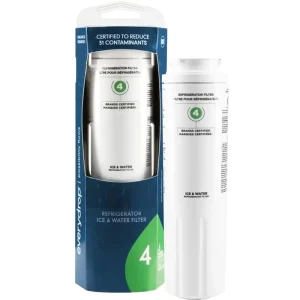 Activated Carbon Plastic Refrigerator Water Filter 200 GPD Easy Installation EDR4RXD1 4396395 UKF8001