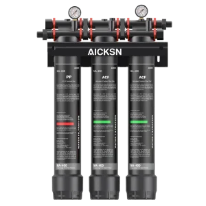 Aicksn 3 Stages Commercial Used Water Filter System Whole Home Water Filter Systems for Whole House Drinking