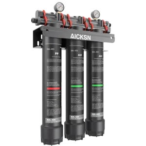 Aicksn High Flow ABS Plastic Whole House 3 Stage Ultrafiltration Manual Water Purifier 30L Min High Flow