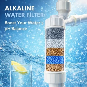 Alkaline Drinking Water Filter Cartridge, 10-Inch Post Inline Alkaline Water Filter